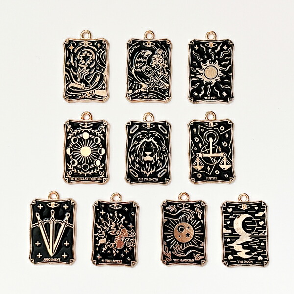 楽天市場】【アクセサリーパーツ】タロットカード モチーフ ブラック