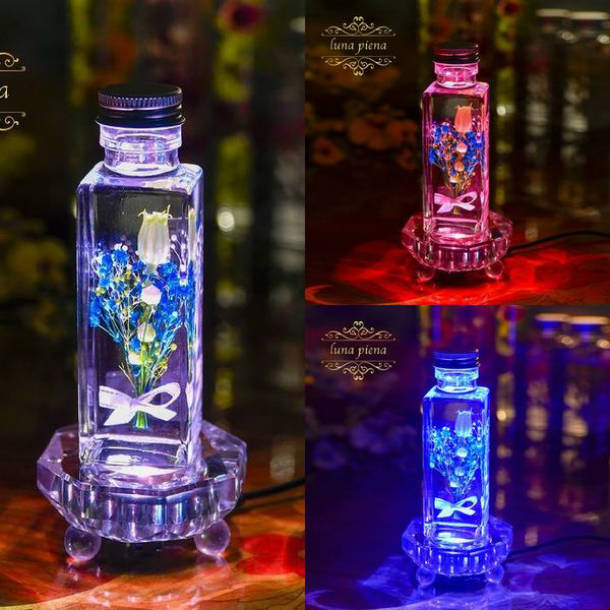 楽天市場】送料無料○高級感クリスタルLEDコースター台座ライト