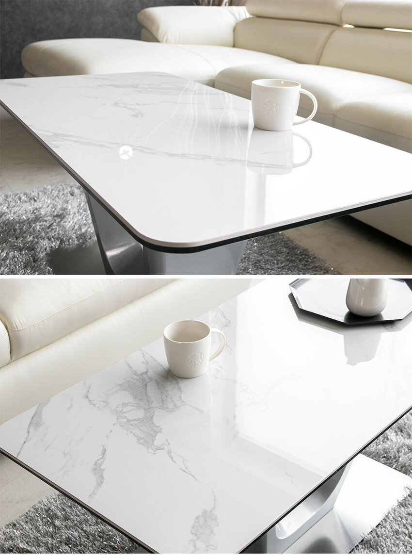 楽天市場】【送料無料】 センターテーブル 大理石柄 高級感 セラミック