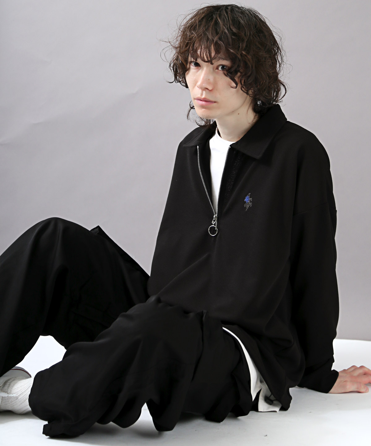 楽天市場】△送料無料△ ロンT メンズ 長袖 Tシャツ ハーフジップ 刺繍