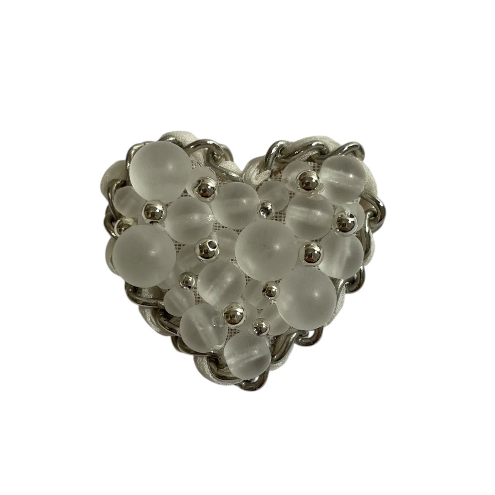 美品 Rene ルネ フラワーモチーフ ファー ブローチ コサージュ