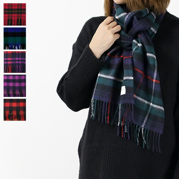 み*☆様 johnstons フリンジマフラータータンチェックストールグレース