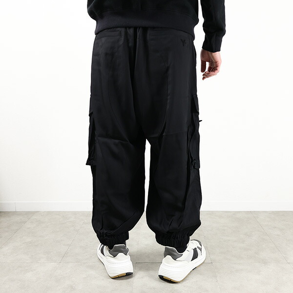 Y-3 黒 サルエルパンツ カーゴポケット付き Y-3 ワイスリー カーゴ
