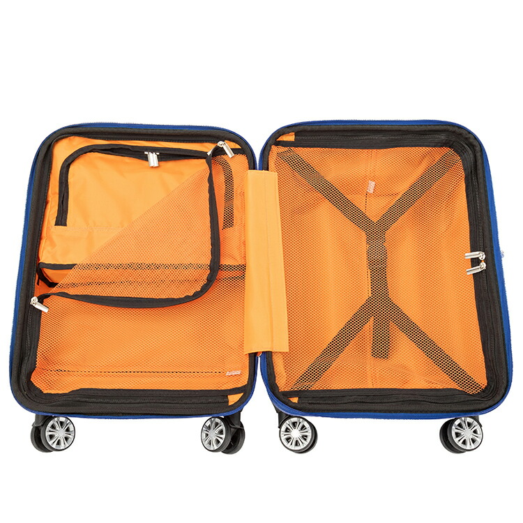 定価の半値以下】トラべリストスーツケース ネイビー×オレンジ 63L