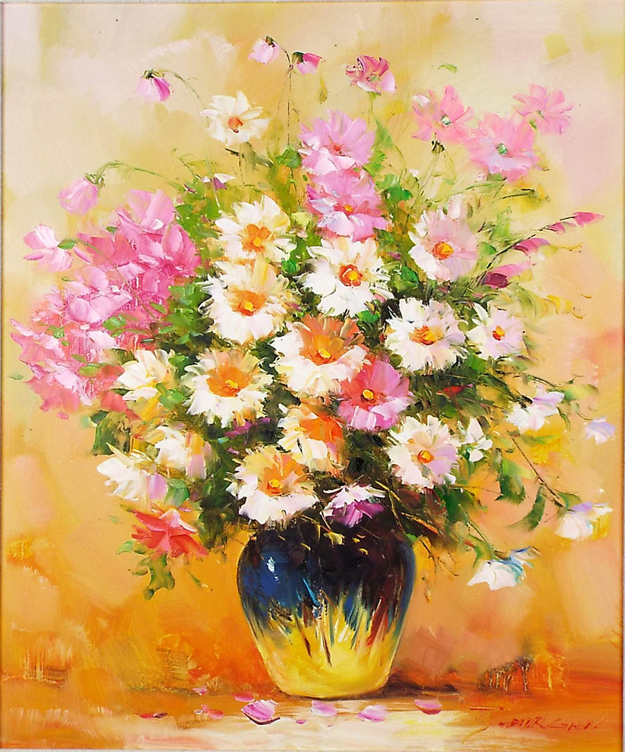 絵画 油絵 花 花 油彩 絵画 絵画 vintage ART Zx Paintings for Sale