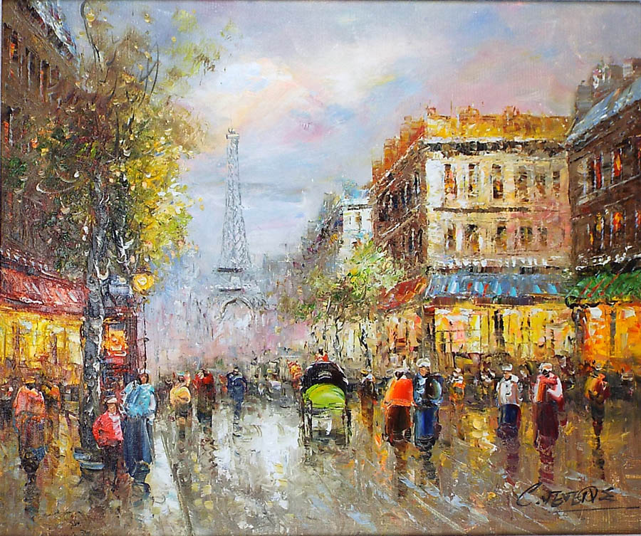 楽天市場】パリの絵 絵画 油絵 アートパネル開業祝い 開院祝い