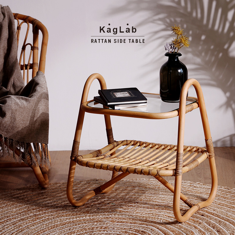 6/18 最も安い 22時まで限定値下げ籐製収納テーブル 木製蓋付き 6/18