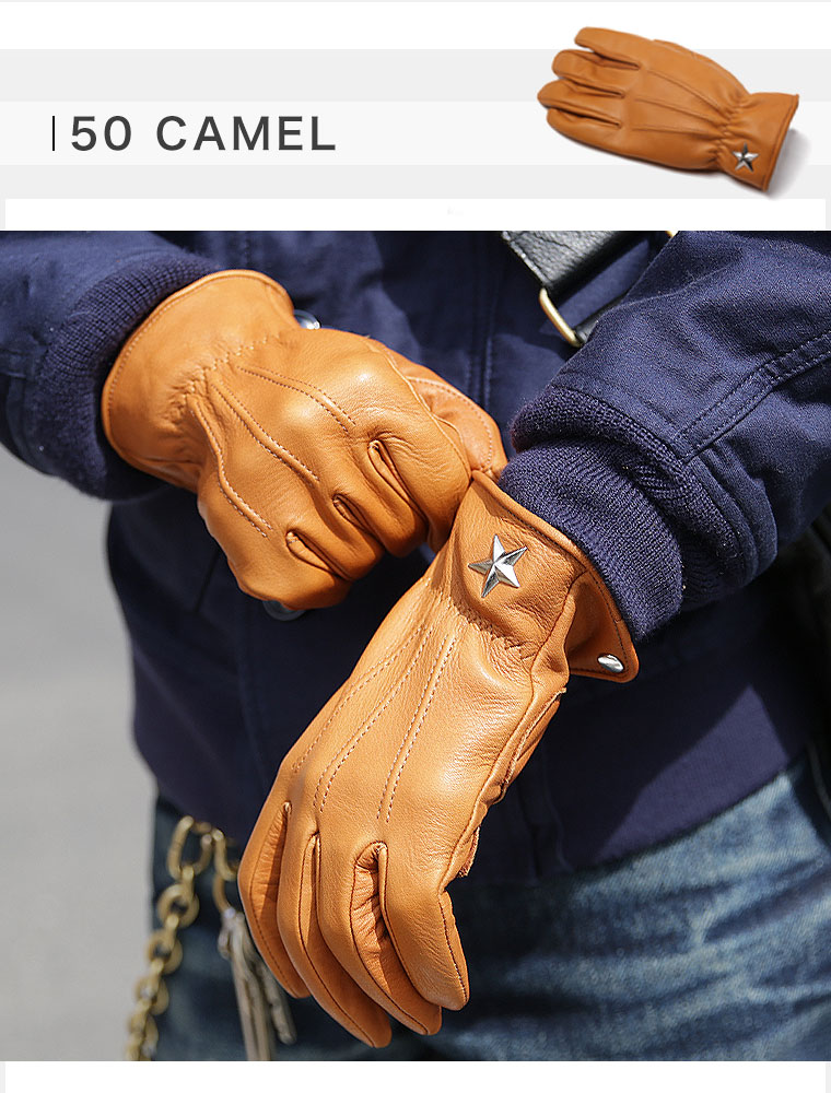 未使用 schott ショット ワンスター レザーグローブ キャメル L