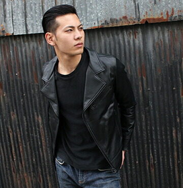 楽天市場】ラム革 オールブラック ダブルライダース S〜XL 日本製