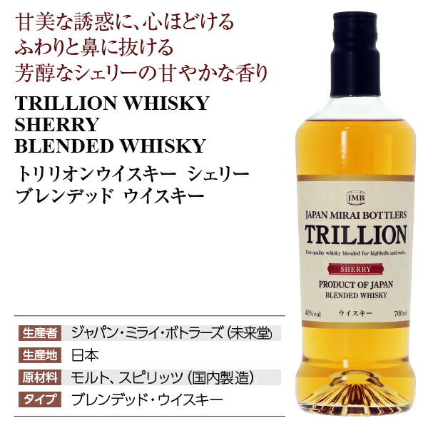楽天市場】【送料無料】トリリオン ブレンデッド ウイスキー 40度 箱
