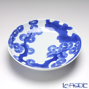 有田焼 (館林)喜助 作 『染錦椿盆栽 七寸深皿』 共箱付き 有田焼 (館林