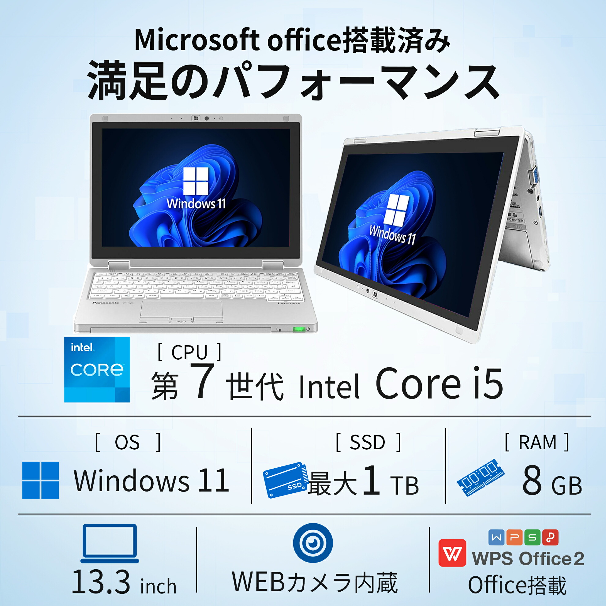 楽天市場】【WEBカメラ＆タッチパネル搭載】ノートパソコン 中古 10.1