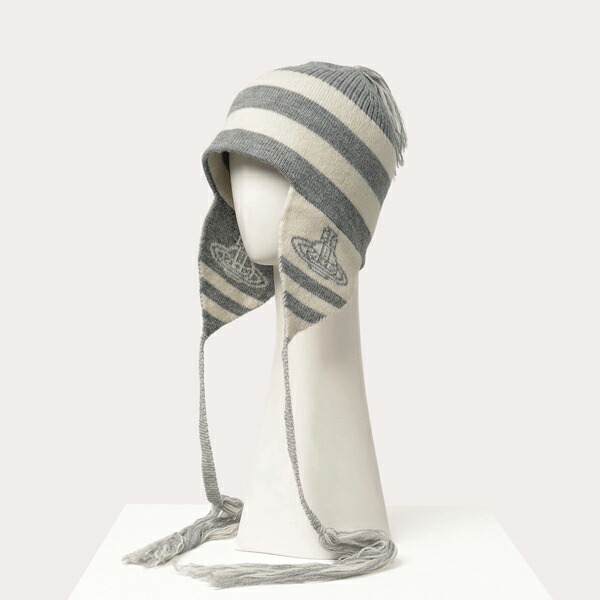正規品 Vivienne Westwood フラップ付き ニット帽 グレー K*e様