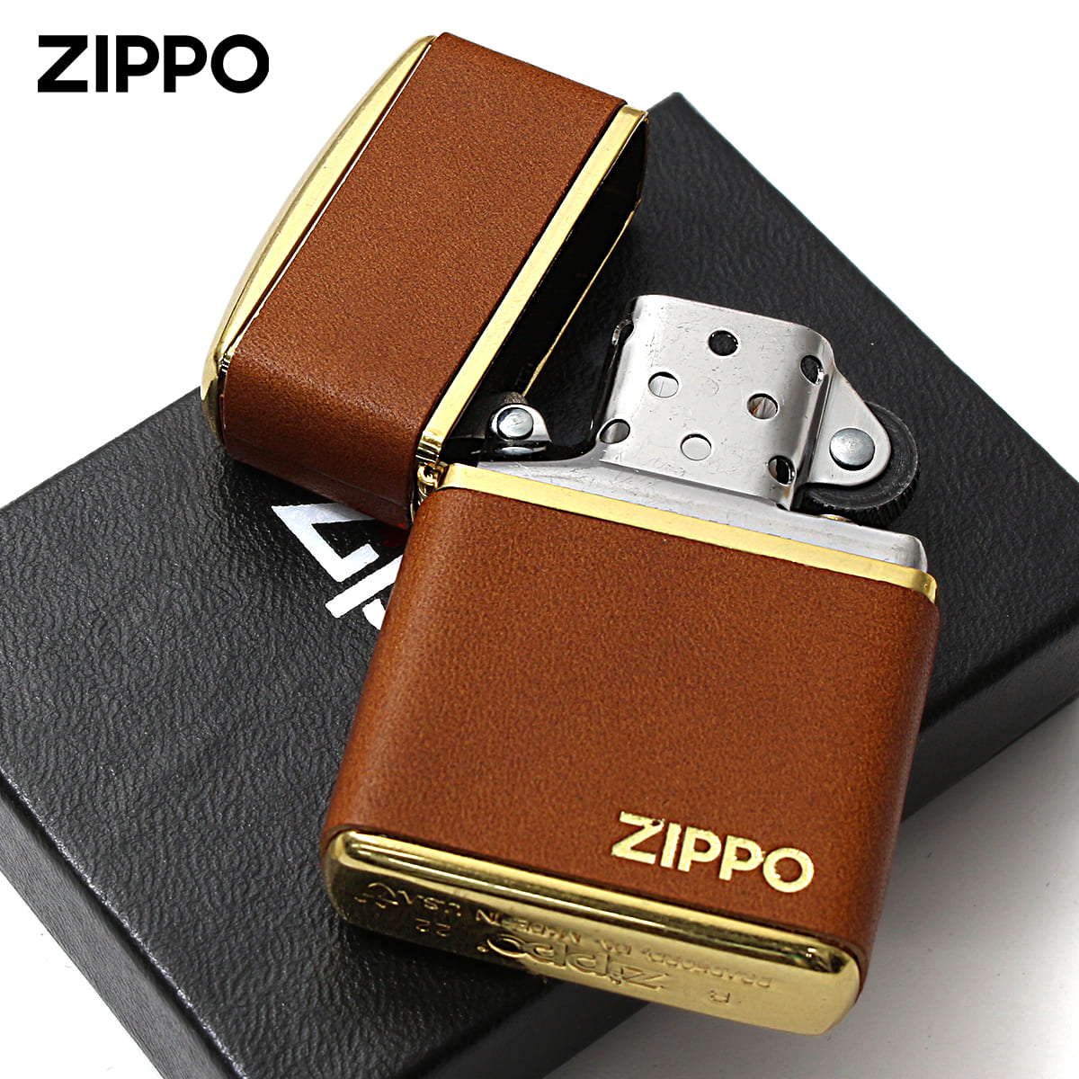 楽天市場】Zippo ジッポライター アーマー 革巻き 牛革 ジッポ ロゴ