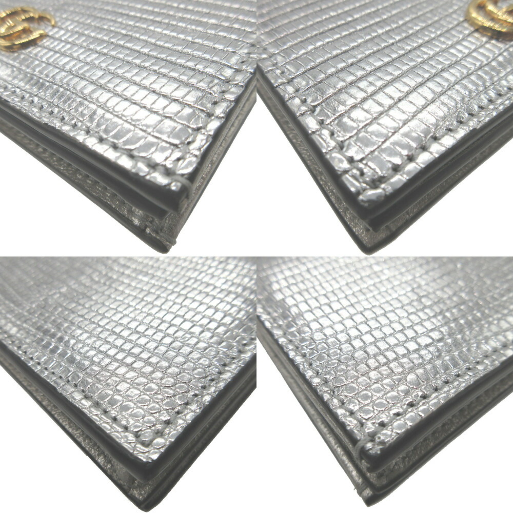 楽天市場】美品 グッチ GGマーモント コンパクトウォレット リザード