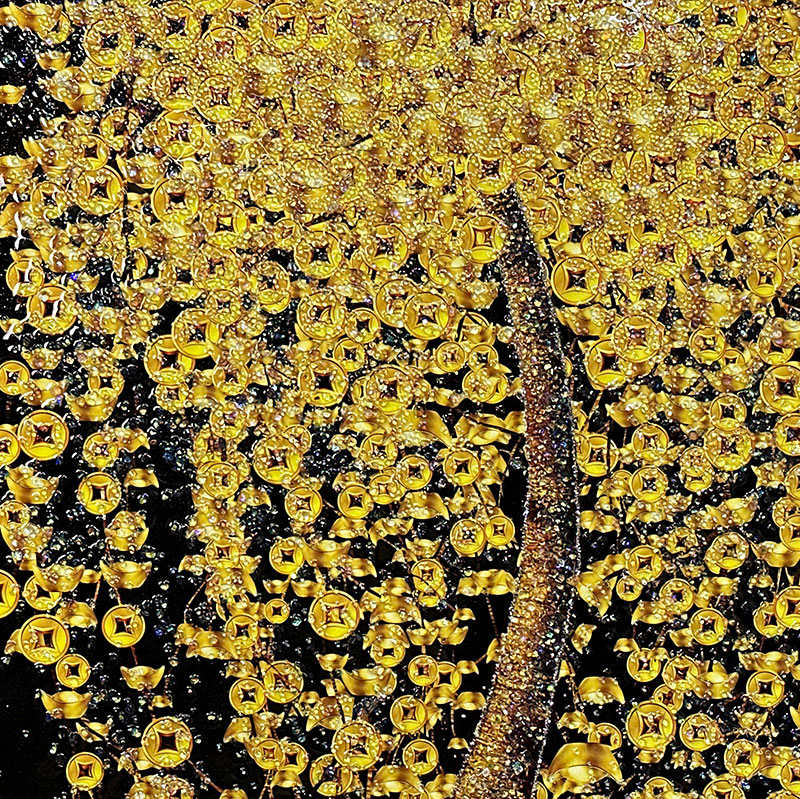 楽天市場】水晶パネル アートパネル 90×160cm 開運画 金フレーム付き