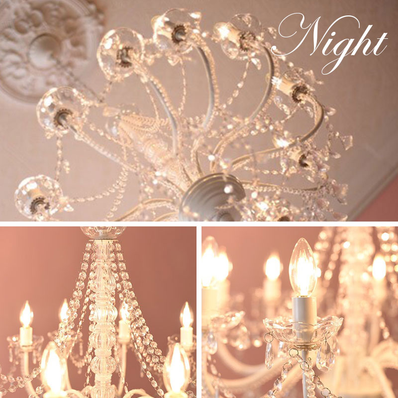 楽天市場】【お手軽取付】LEDライト付 12灯 シャンデリア プリンセス