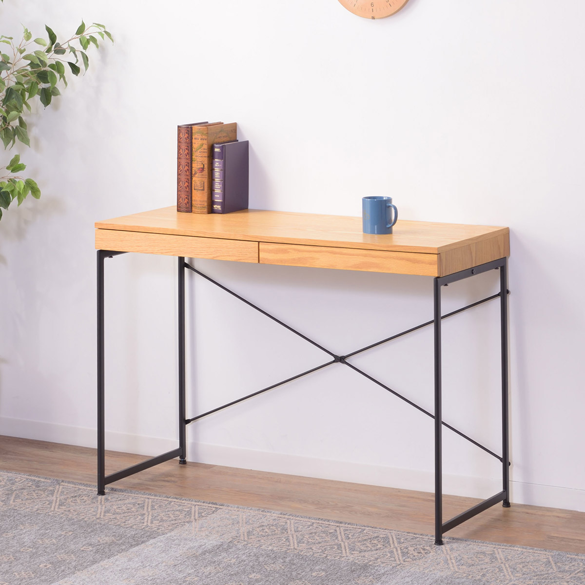 楽天市場】【クーポン配布中】デスク 机 おしゃれ 100cm 木製