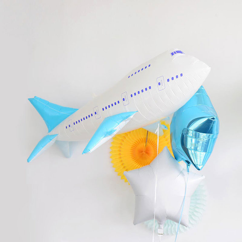 楽天市場】ひこうきのスター2個付きバルーン ヘリウムガス入りバルーン