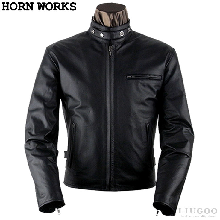 楽天市場】Horn Works 本革 プロテクター付シングルライダース