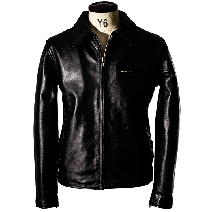 楽天市場】Horn Works 本革 襟付きシングルライダースジャケット