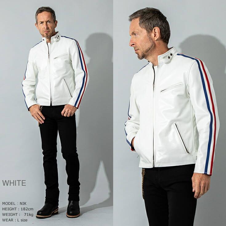 楽天市場】【50%OFFクーポン】Liugoo Leathers 本革 2ラインシングル