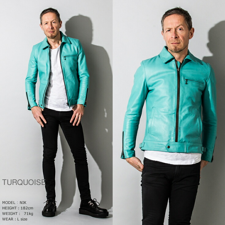 楽天市場】【50%OFFクーポン】Liugoo Leathers 本革 UK襟付きシングル