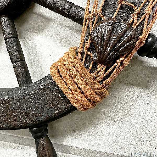 楽天市場】舵輪 ダリン 壁掛け 木 ウッド アンティーク ブラウン