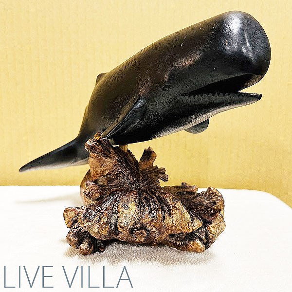 楽天市場】木彫り マッコウクジラ : アジアン・マリン雑貨ライブビラ