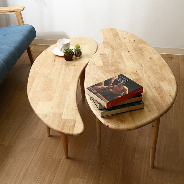 値下げ❗️ 天然木製 コーヒーテーブル （不規則形状） 【公式通販】