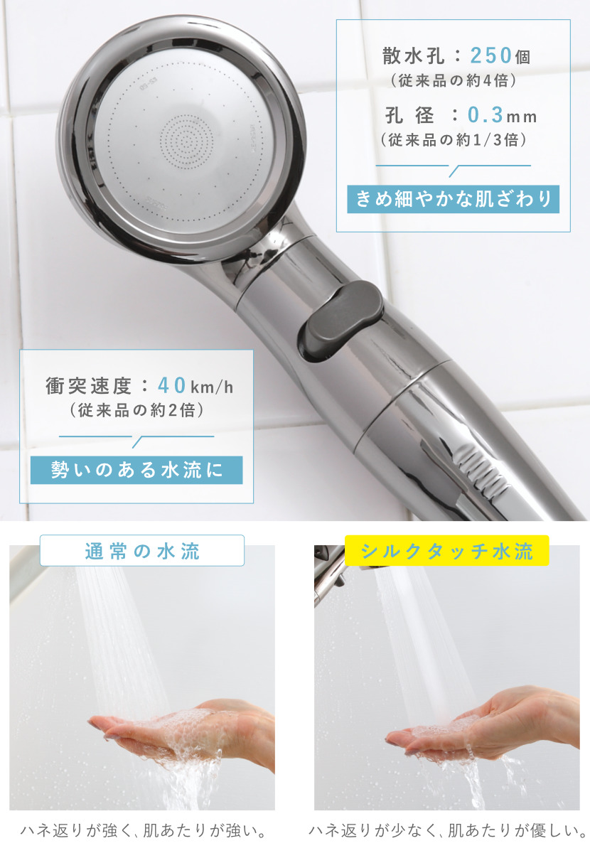 楽天市場】【レビュー特典付き】 シャワーヘッド シルキンシャワー