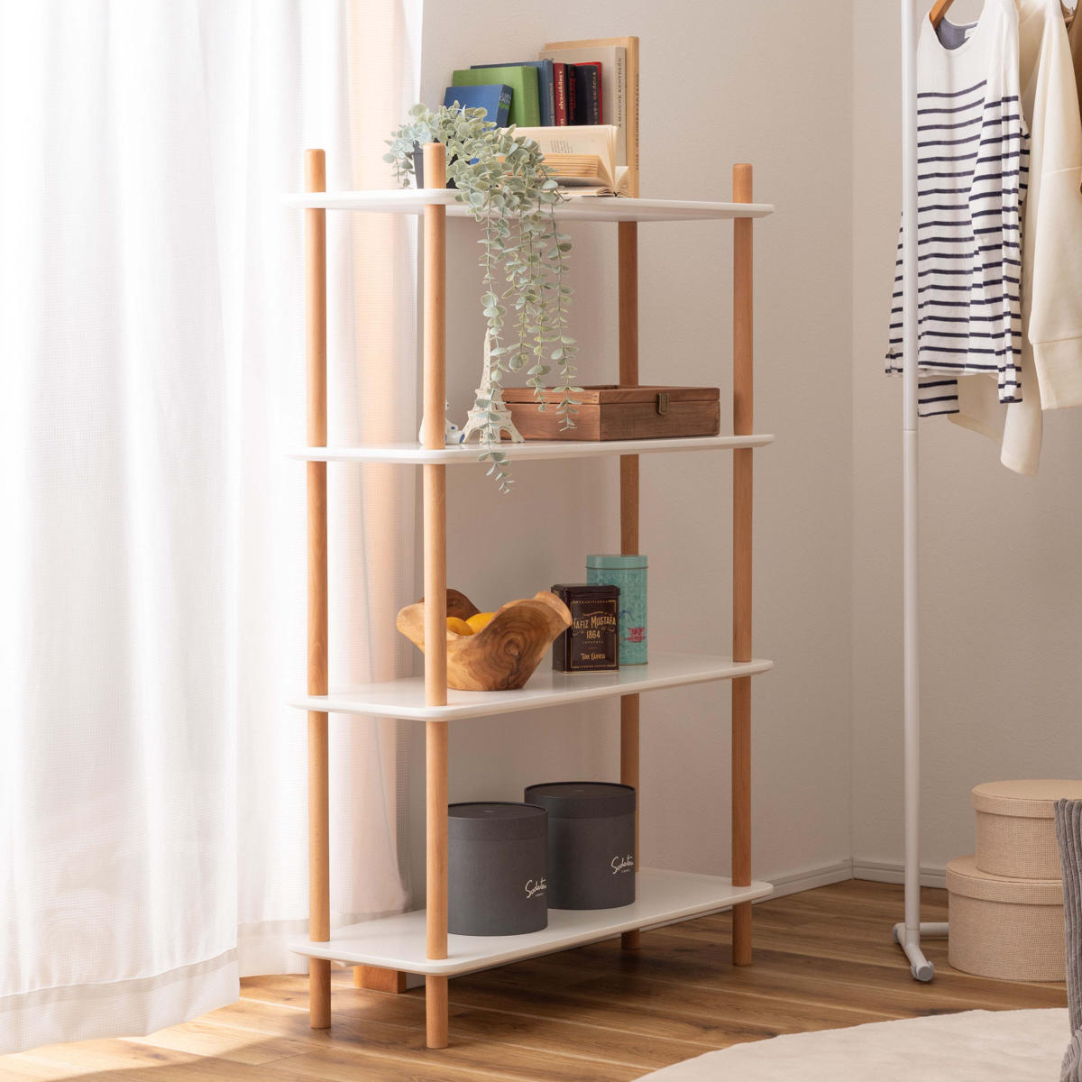 ゆ 送料込み♪木製オープンラック 収納棚 ゆ 送料込み♪木製オープン