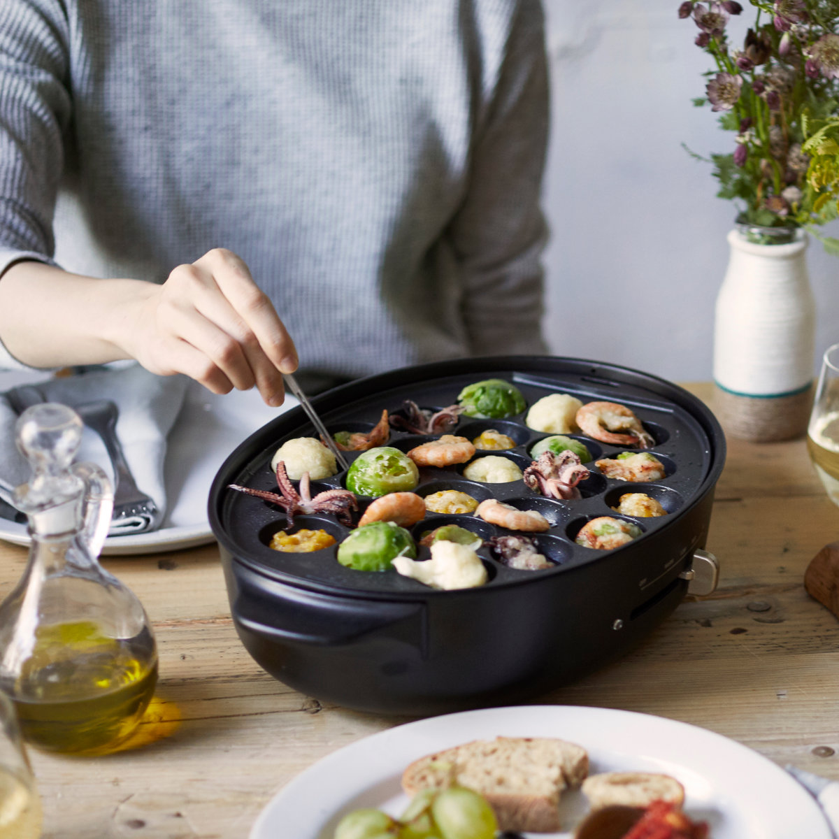 BRUNO BRUNO ブルーノ オーバルホットプレート ブラック BOE053 なべ