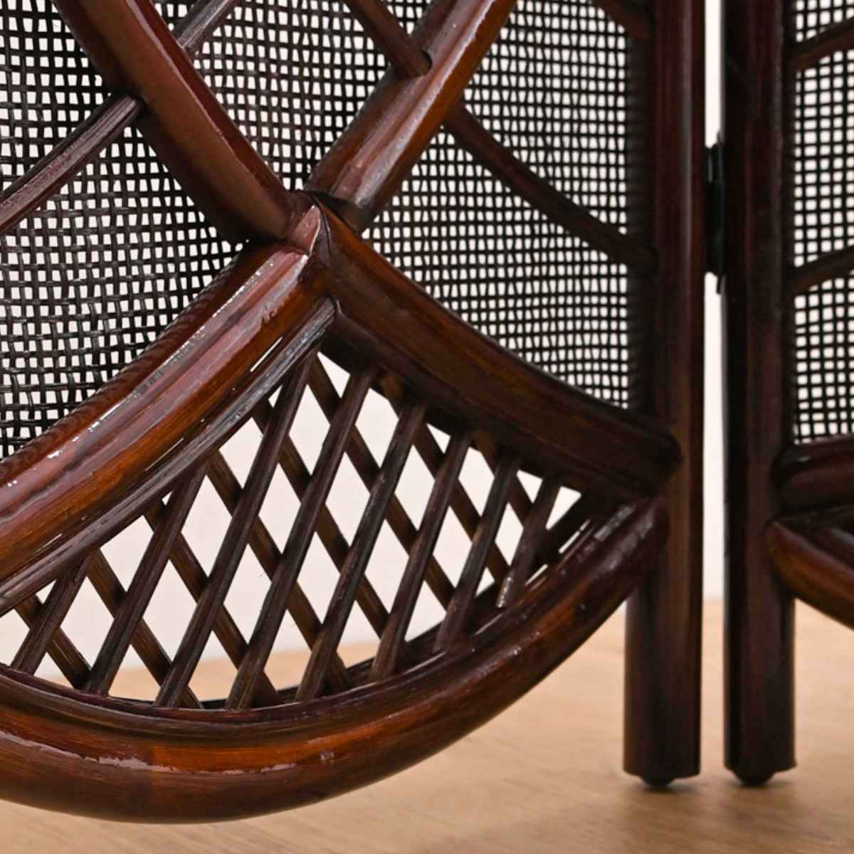 楽天市場】籐 スクリーン 間仕切り 4連 畳める （ ラタン