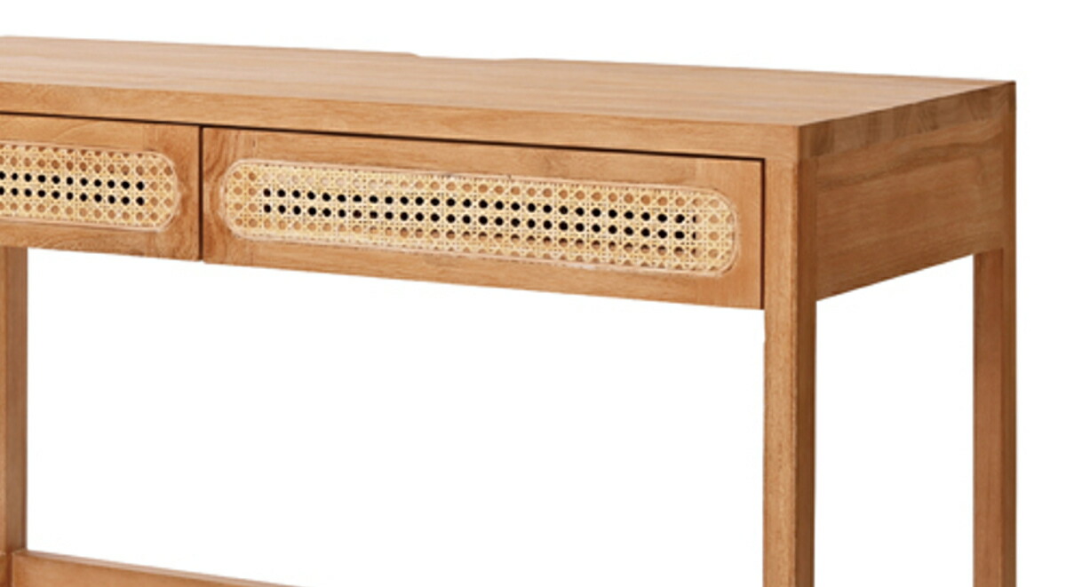 楽天市場】コンソールデスク ラタン チーク無垢材 KAGOME 100cm幅