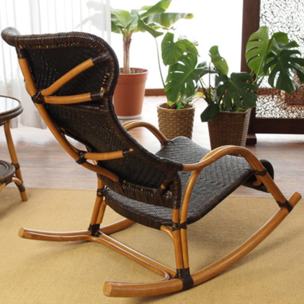 楽天市場】籐 ロッキングチェア ラタン家具 WAHOO 座面高42cm （ 椅子