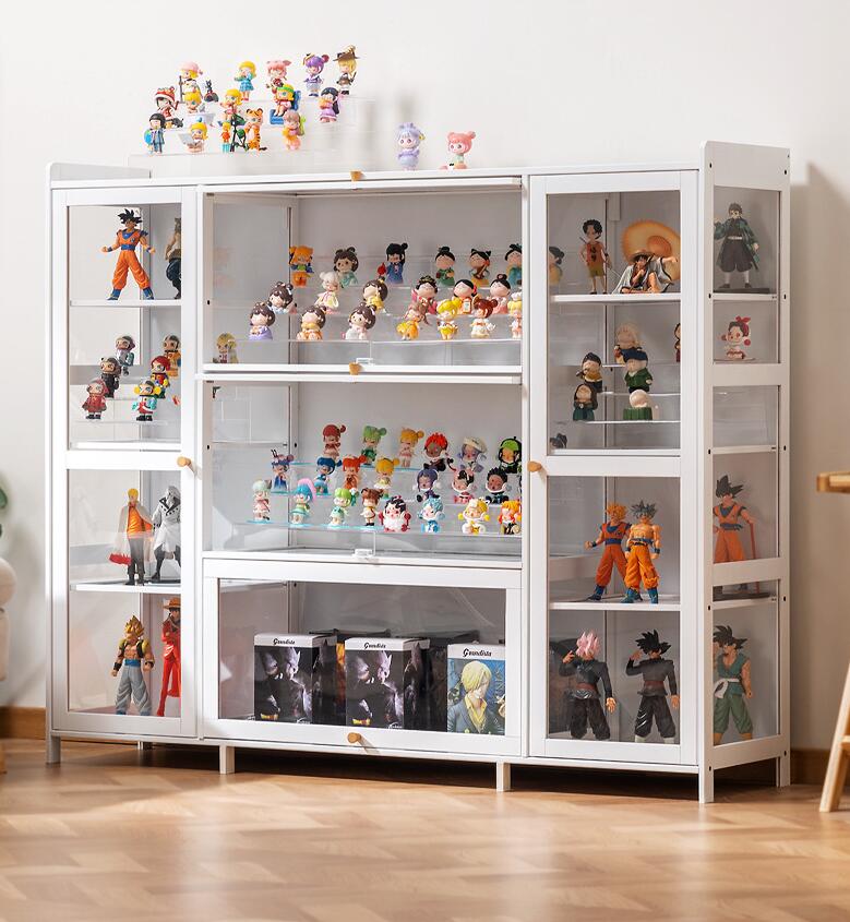 楽天市場】アクリル コレクションケース 上下スライド式扉 竹製 4層 5