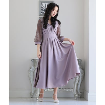 楽天市場】プールヴー PourVous レース切り替えパーティードレス大きい