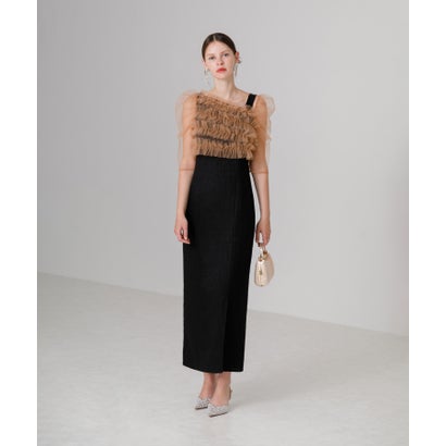 楽天市場】レジャ Leja チュールアシンメトリーティアードフリルI