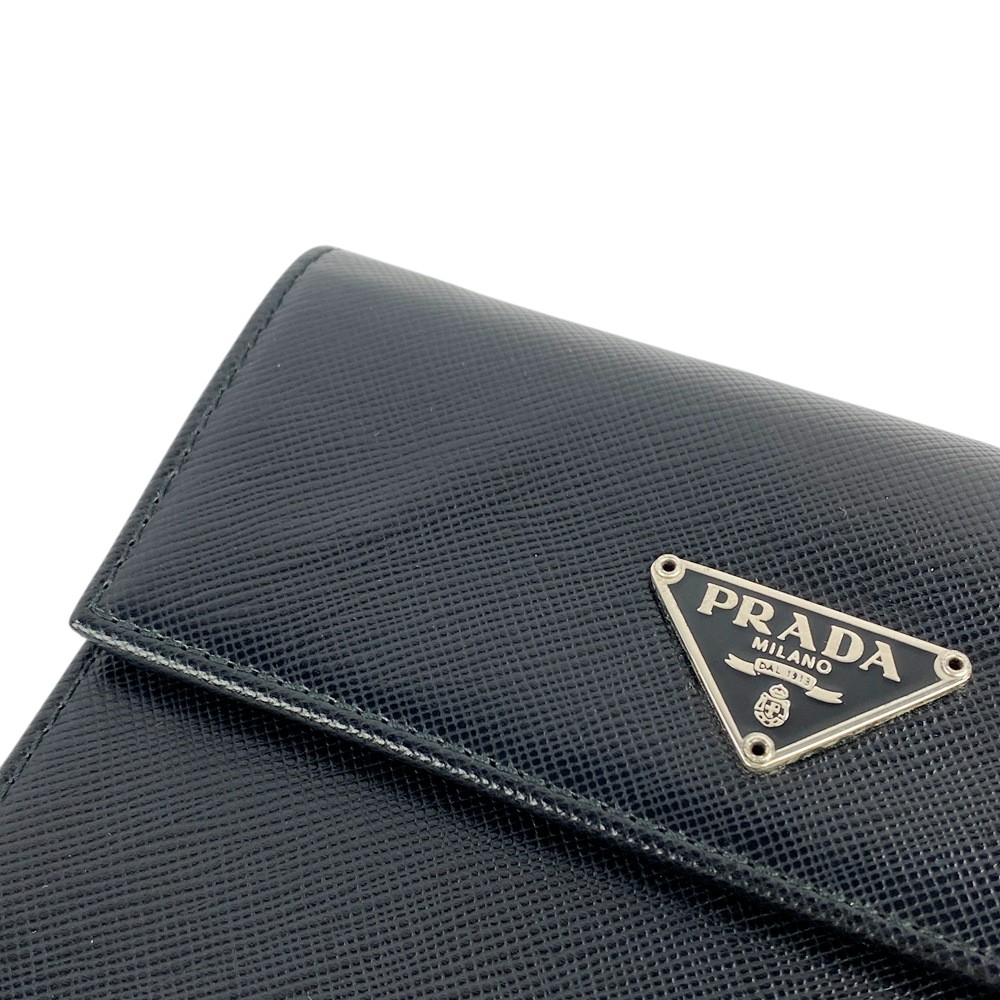 PRADA ブラック 三つ折り財布 サフィアーノレザー m170a 楽天市場】極
