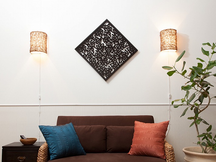 楽天市場】【最大1万円OFFクーポン】アジアンランプ ラタン 壁掛け