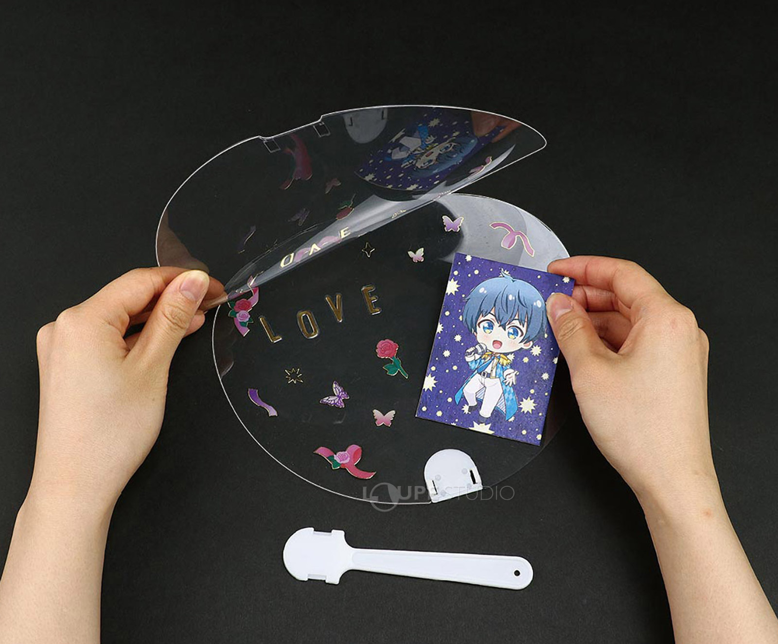 楽天市場】挟めるクリアうちわ 透明 無地 手作り オリジナル 運動会