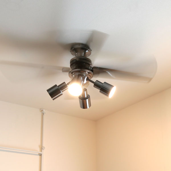 楽天市場】シーリングファンライト メタリック スタイリッシュ 照明 4