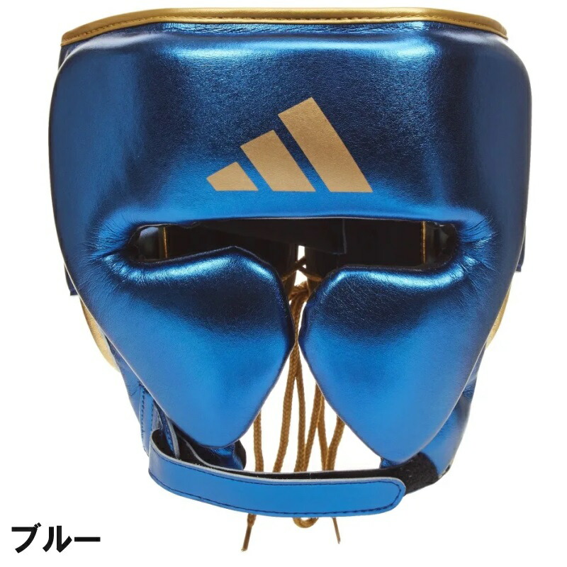 美品】アディダス ボクシング PRO ヘッドギア ブラックxゴールド M
