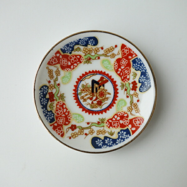 中国古美術・珍蔵粉彩・花鳥絵陶磁器の中皿・純手描き・木箱付・文房具