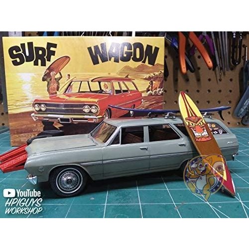 楽天市場】AMT 1/25 1965 シェビー シェベル・サーフワゴン プラモデル