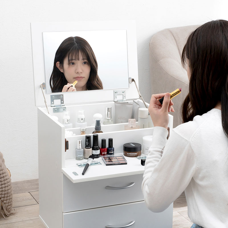 楽天市場】ドレッサーのようなコスメワゴン キャスター付き(かわいい