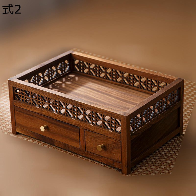 楽天市場】胡桃木 木製ラック 木製ボックス 茶器収納棚 茶キャビネット