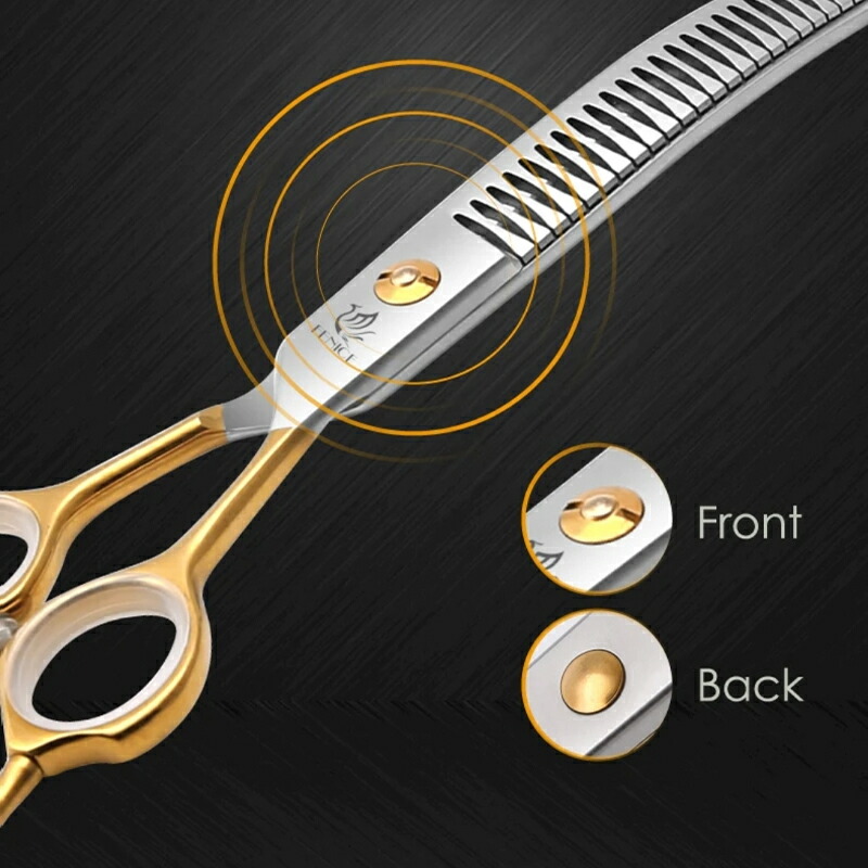 パワー有り☀カーブシザートリマートリミングシザーペットプロ用ハサミ