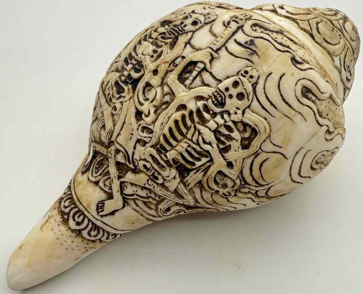 楽天市場】チベット密教法具 法螺貝（シャンカ）チティパティ-1 : PEMA